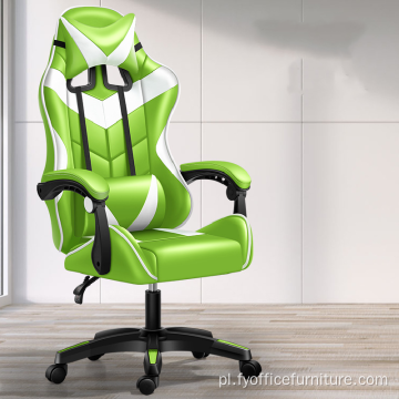 Cena hurtowa Ergonomiczne obrotowe krzesło do gier komputerowych z podnóżkiem